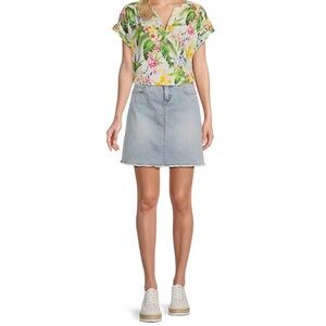 Tommy Bahama Boracay Indigo Raw Edge Skirt